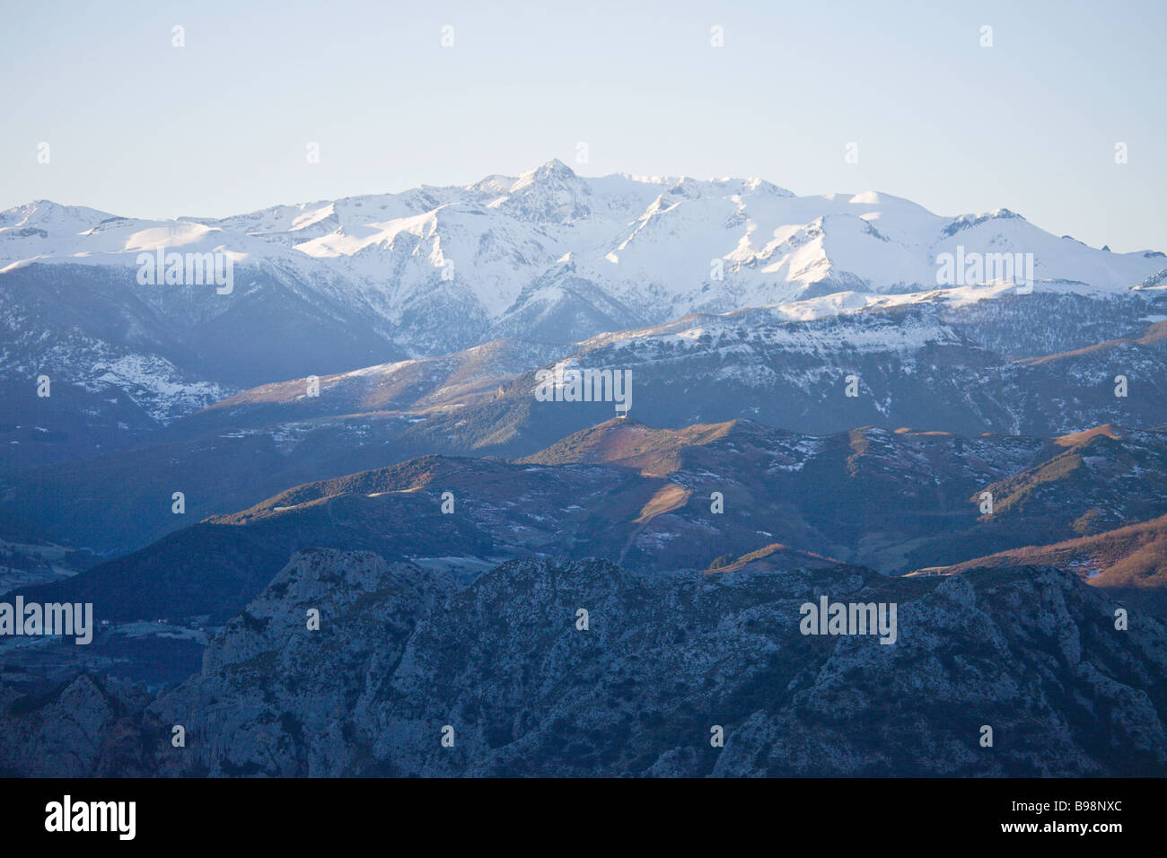 Die Picos de Europa Gebirge Stockfoto