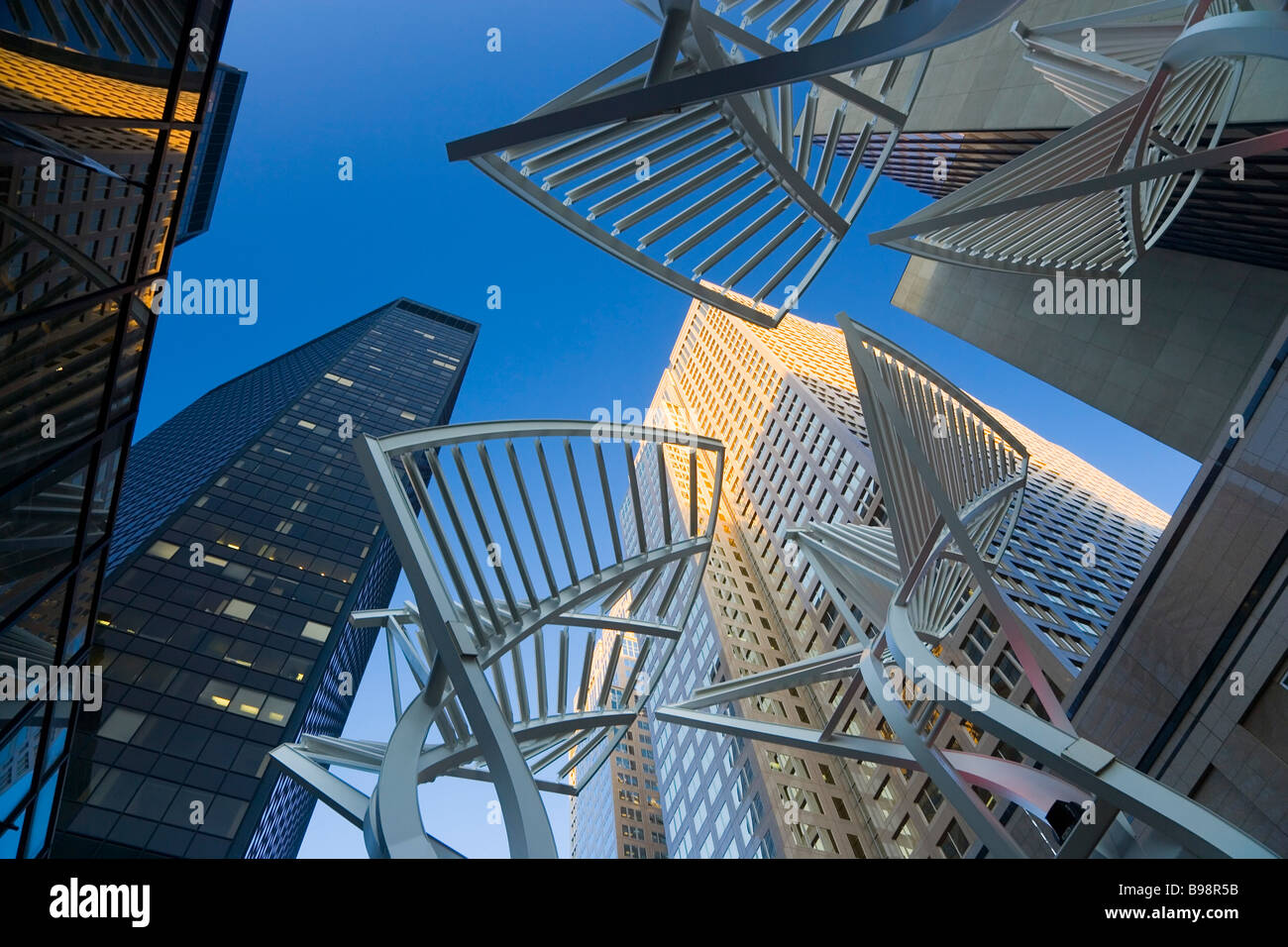 Royal Bank Building & Wolkenkratzer, Stadtzentrum von Calgary, Alberta, Kanada Stockfoto