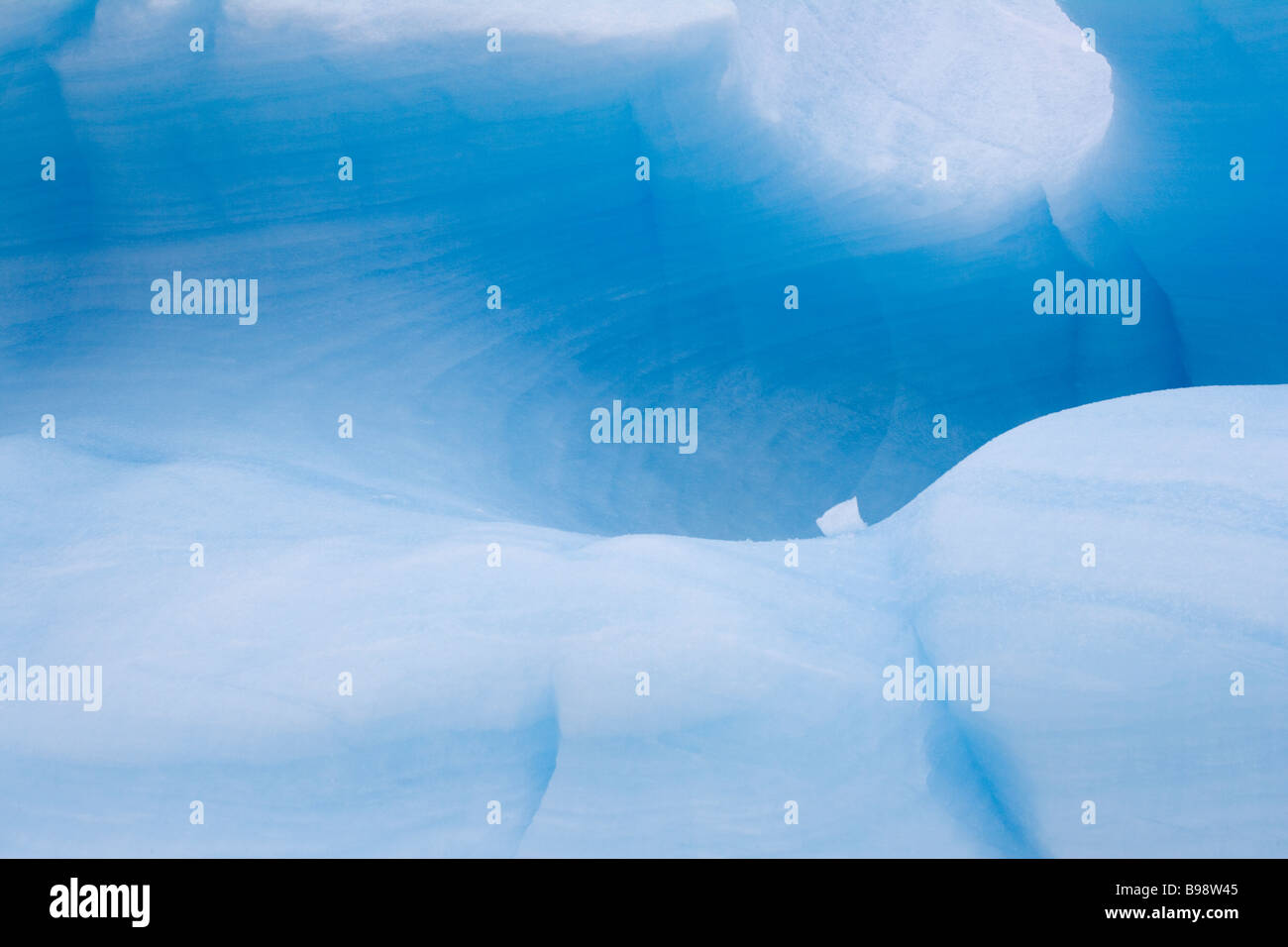 Nahaufnahme von Eis Textur auf Eisberg Antarktis Stockfoto