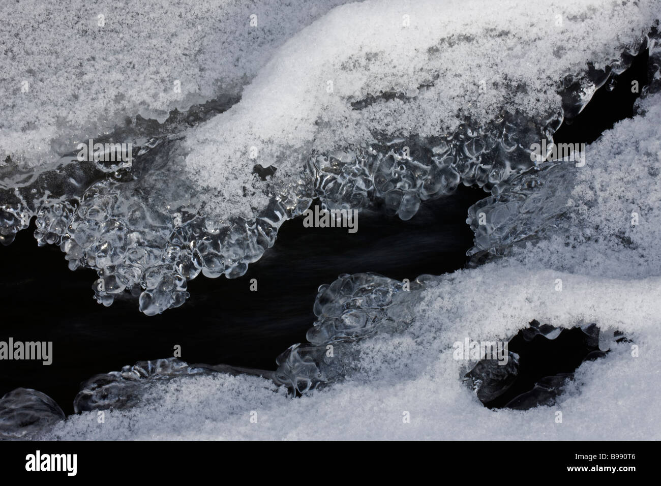 Eis auf Stream - New York - USA Stockfoto