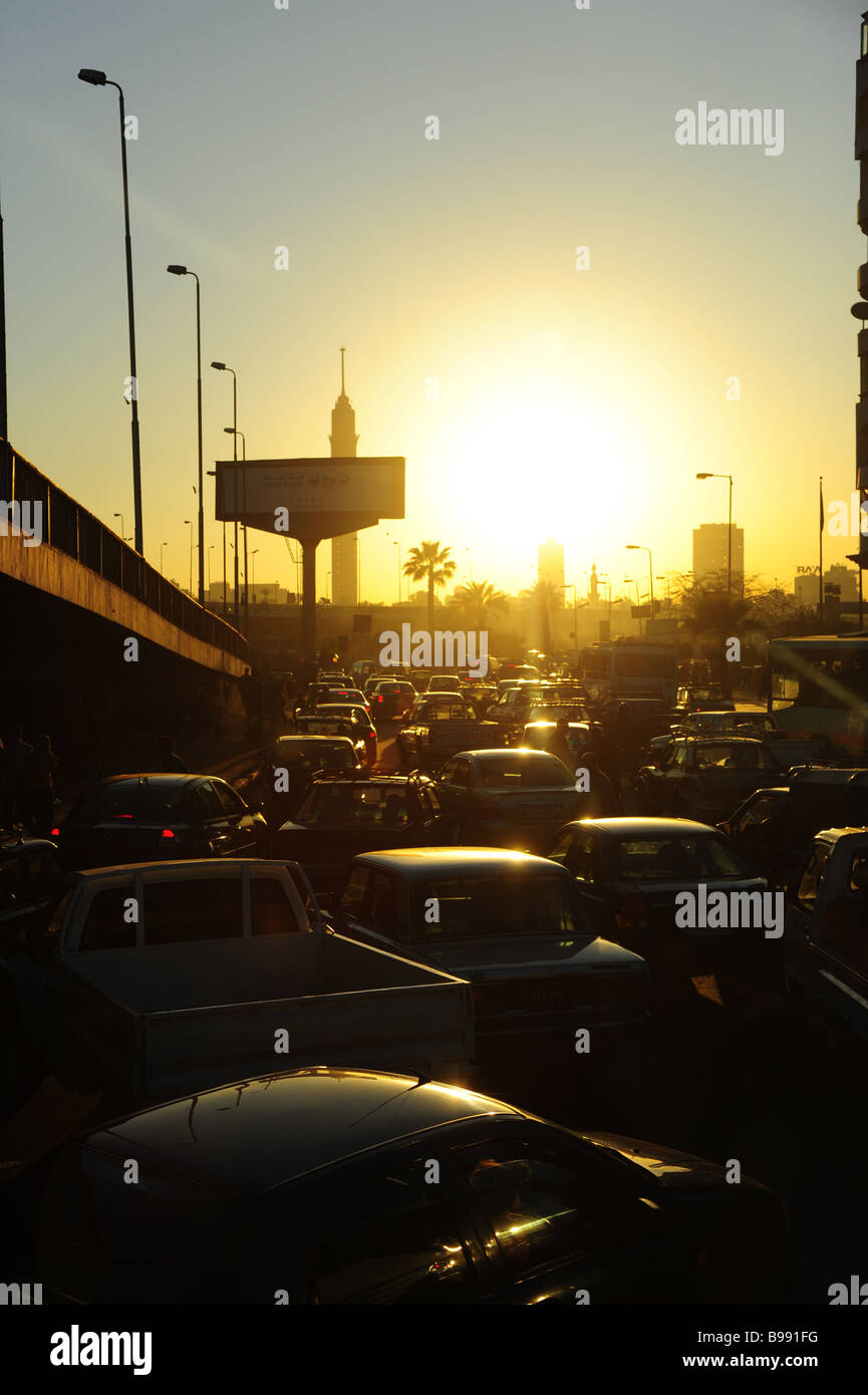 Ägypten Kairo Verkehr während der Rush hour Stockfoto