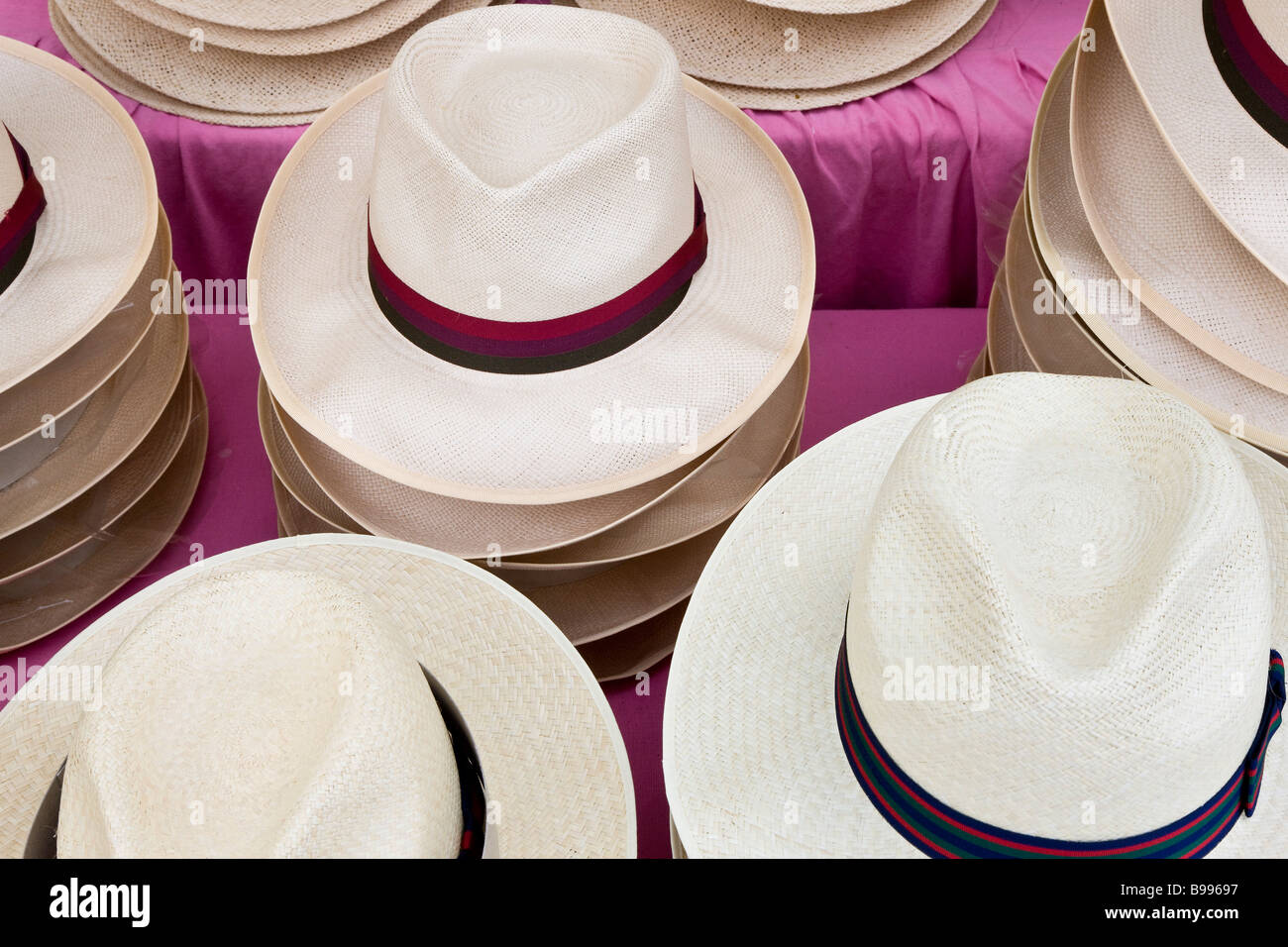 Panama Hüte Henley Royal Reggata Henley auf Themse Oxfordshire Stockfoto