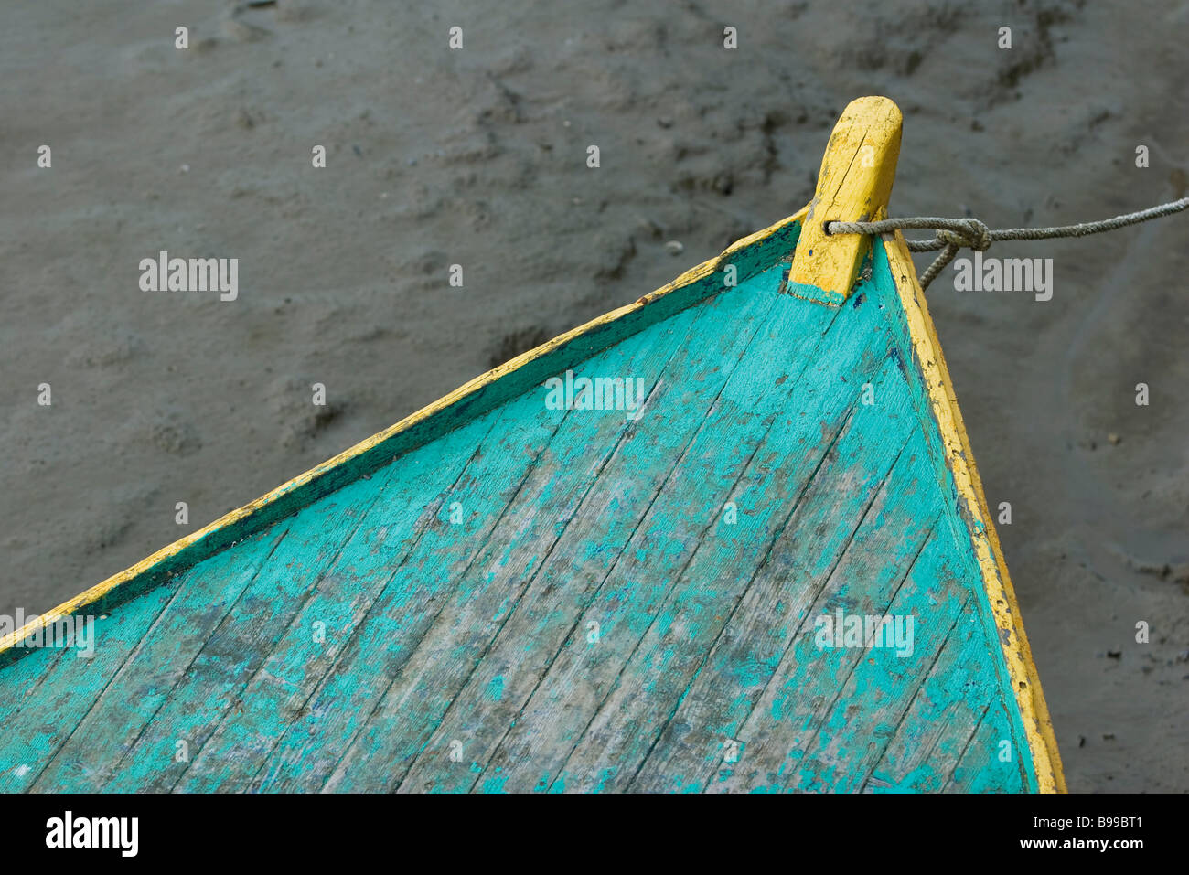 Bug von Ruderboot, Nahaufnahme Stockfoto