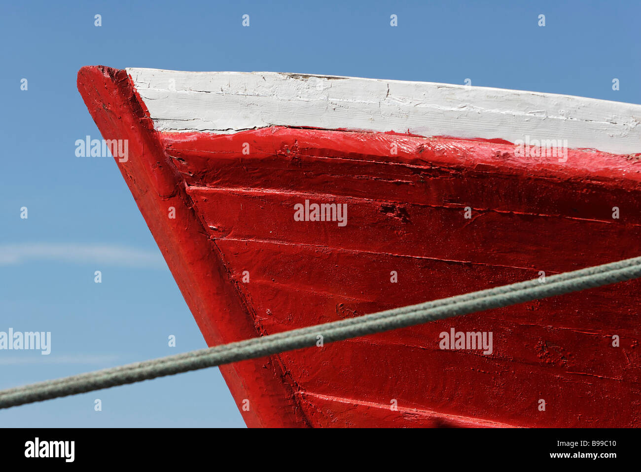 Bug des Bootes, extreme Nahaufnahme Stockfoto