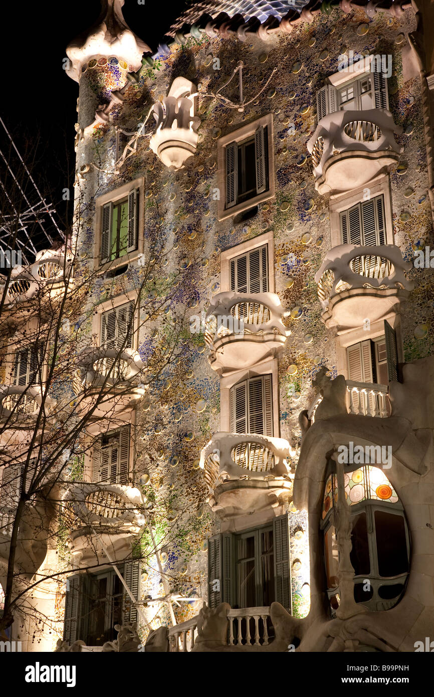 Casa Batllo, Antoni Gaudi, Barcelona-Spanien Stockfoto