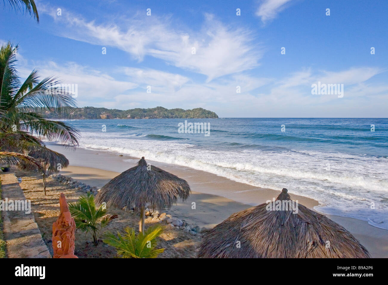 Tropischer Strand in Sayulita Jalisco Mexiko Stockfoto