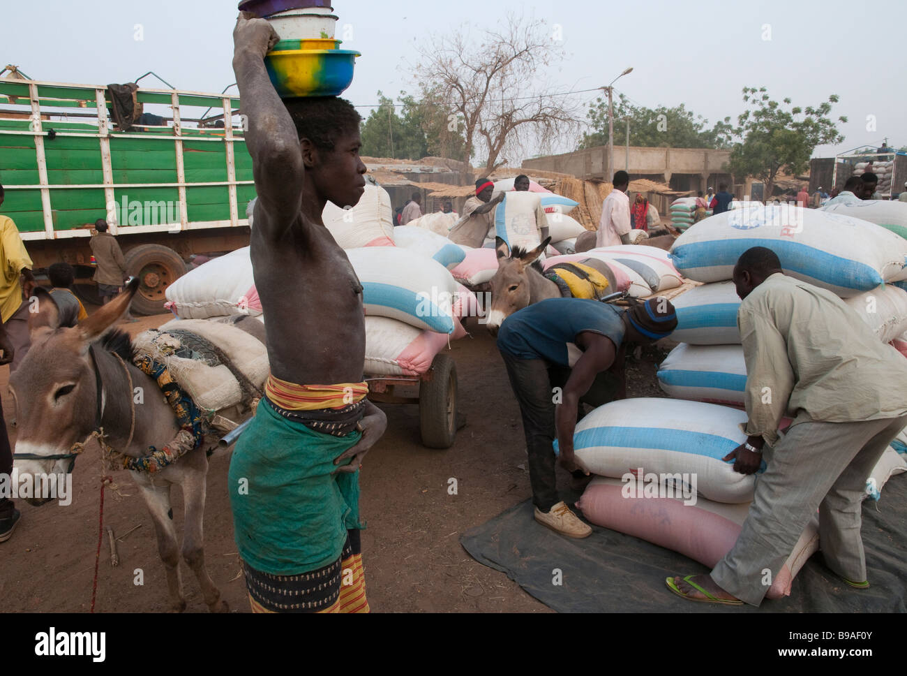 Westlichen Afrika Sahel Burkina Fasso Gorom Gorom eines der größten Wochenmarkt im Sahel Stockfoto