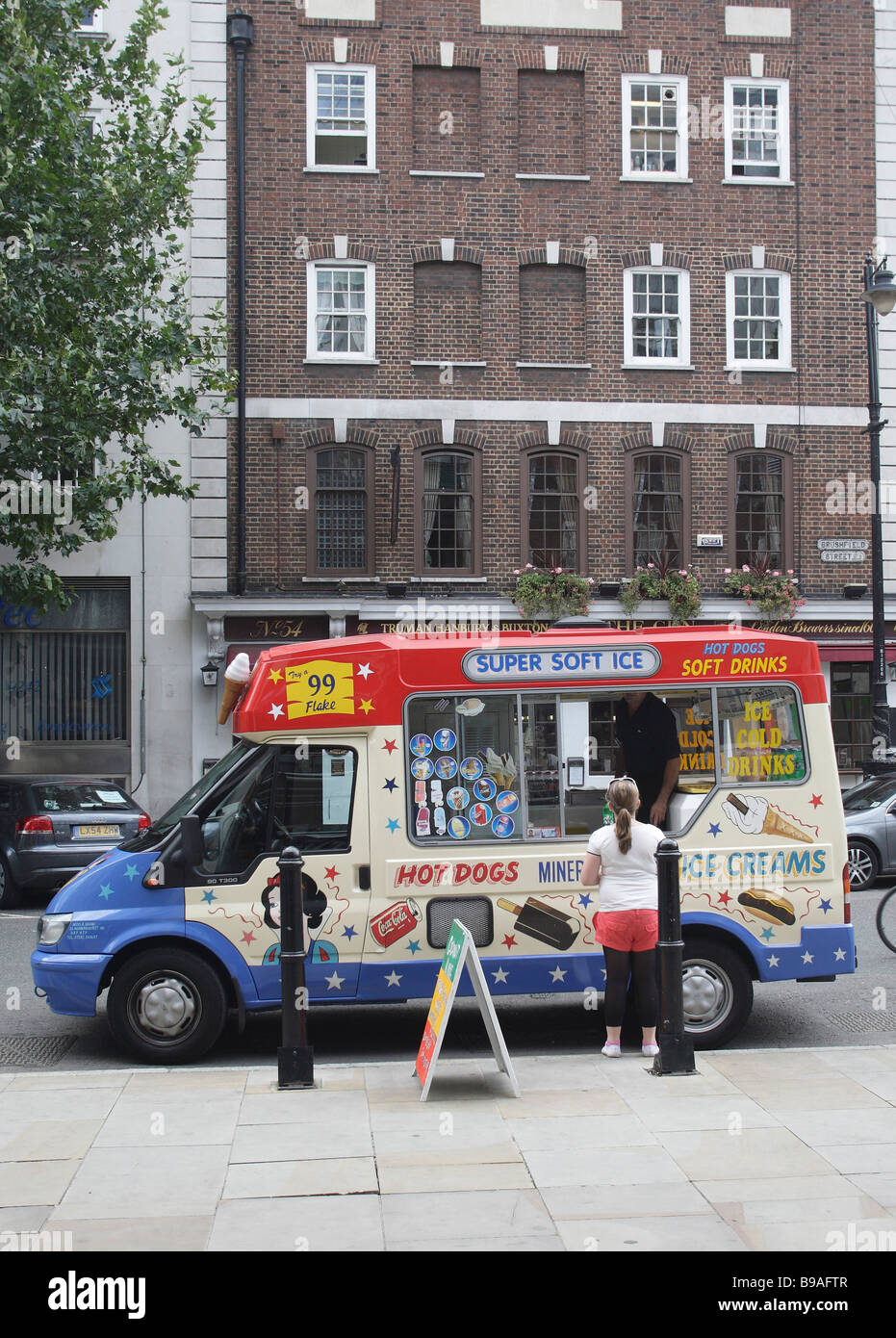 Icecream van in London, Großbritannien. Stockfoto