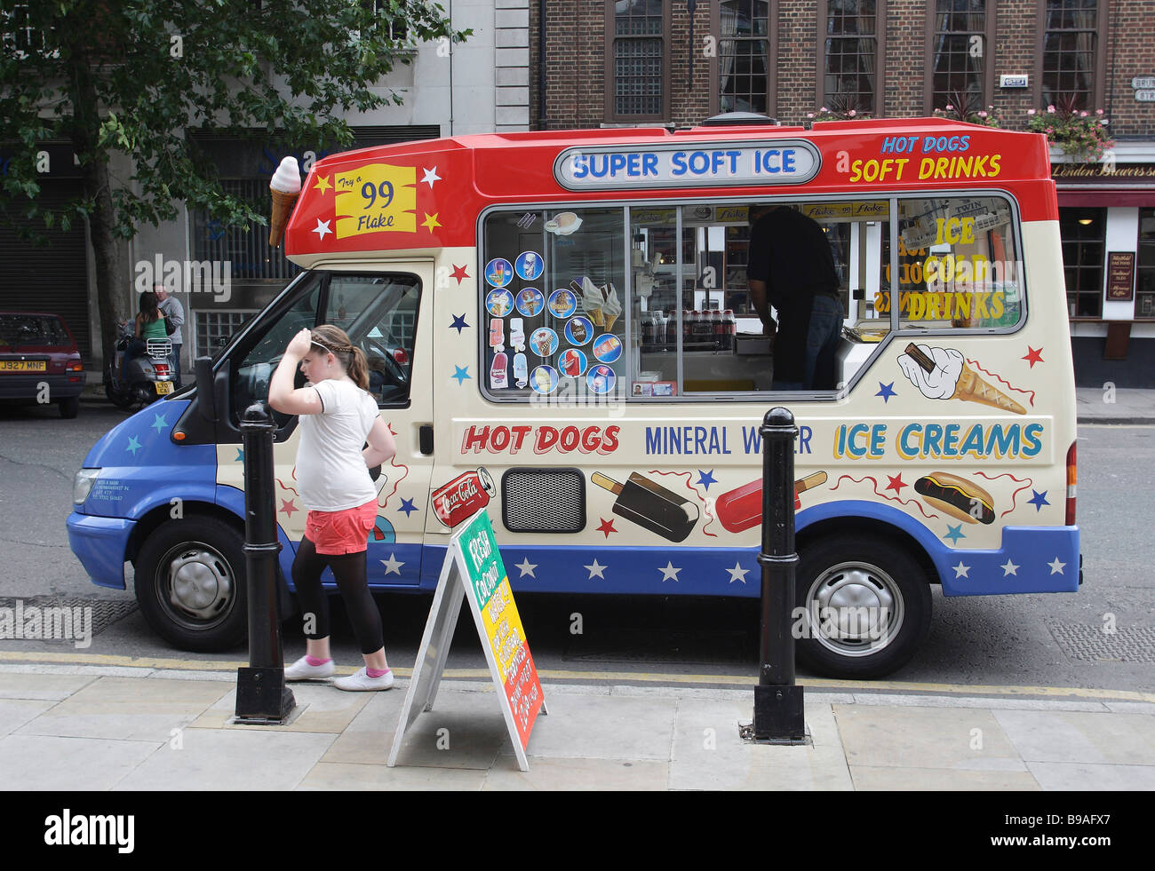 Icecream van in London, Großbritannien. Stockfoto