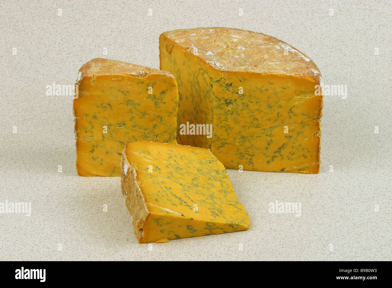 Shropshire Blue Käse Stockfoto