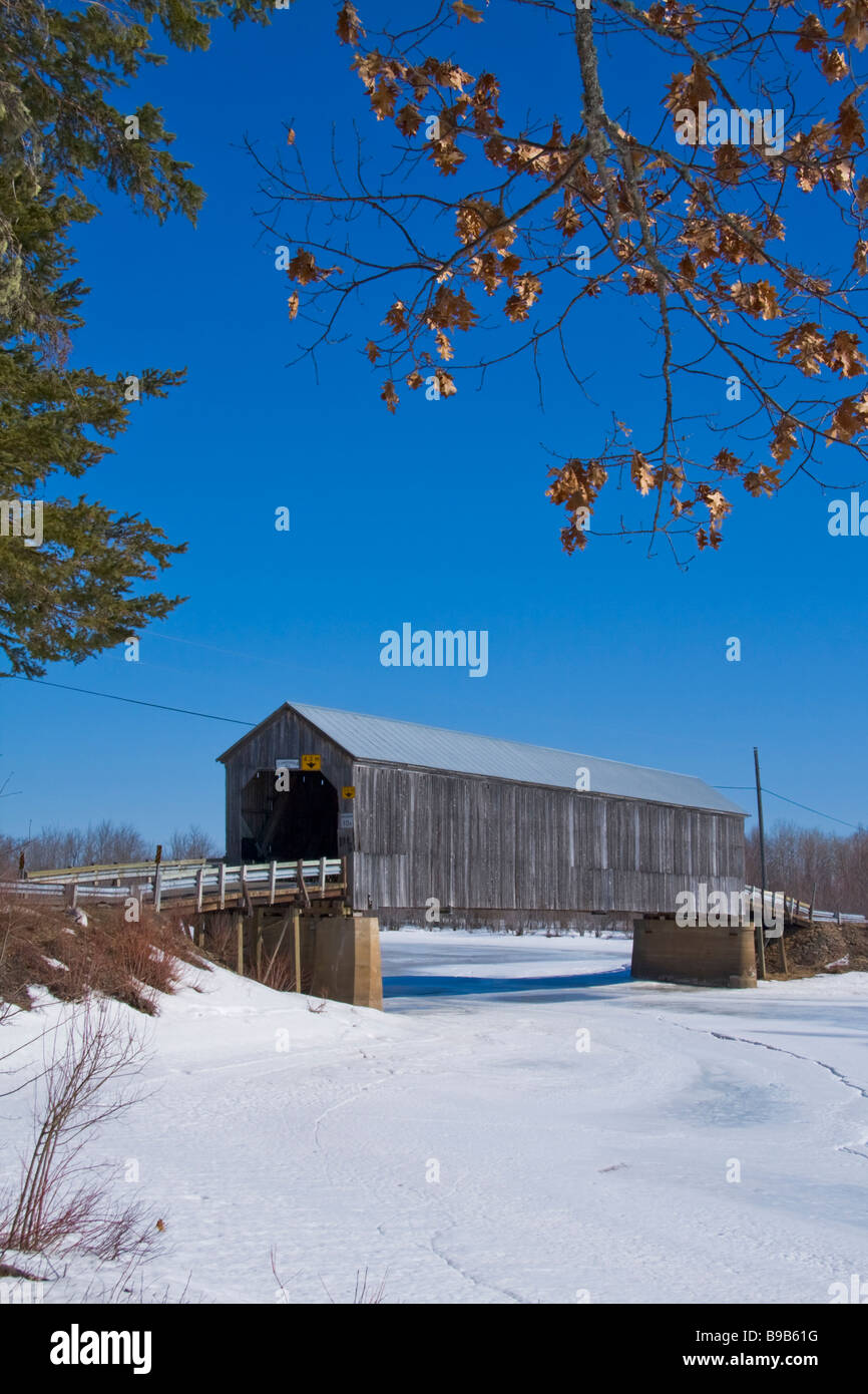 Starkey Covered Bridge - Long Creek, Queens County, New Brunswick, Kanada Stockfoto