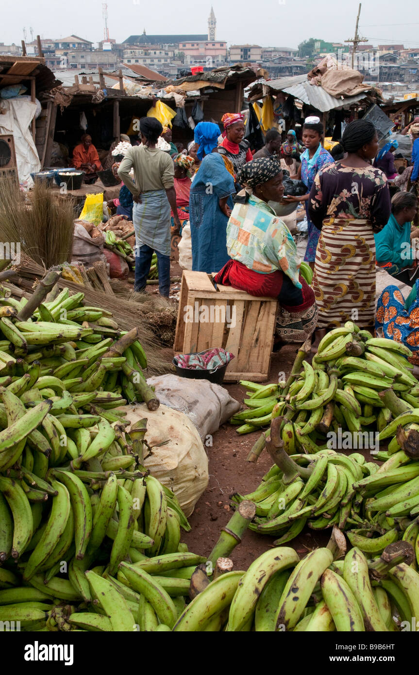 Westlichen Afrika zentrale Ghana Kumasi Kejita Markt ist der größte Markt in Westafrika Stockfoto