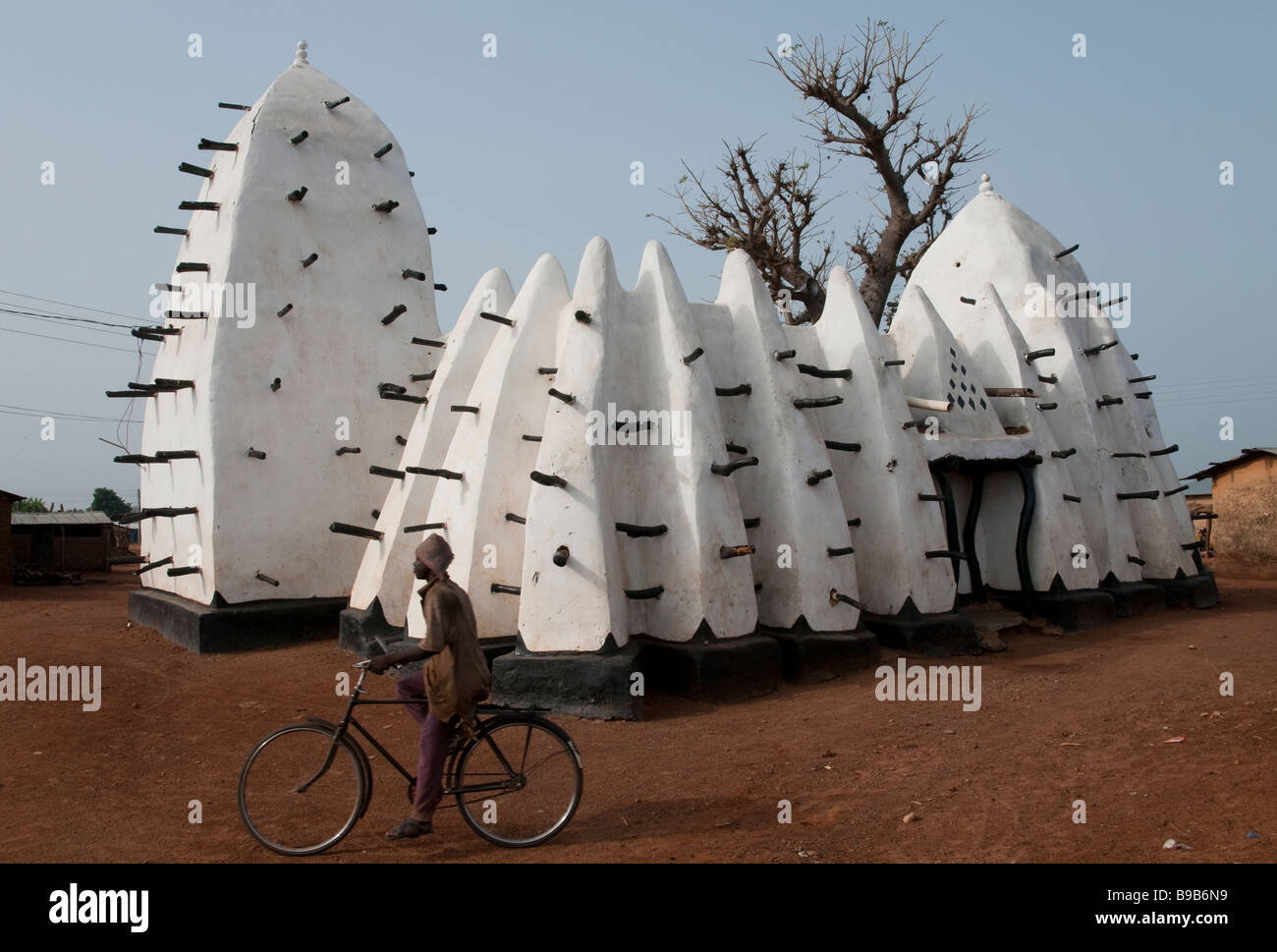 West-Afrika Ghana nördlichen Schlamm und Stick Sudanic Stil Moschee Stockfoto