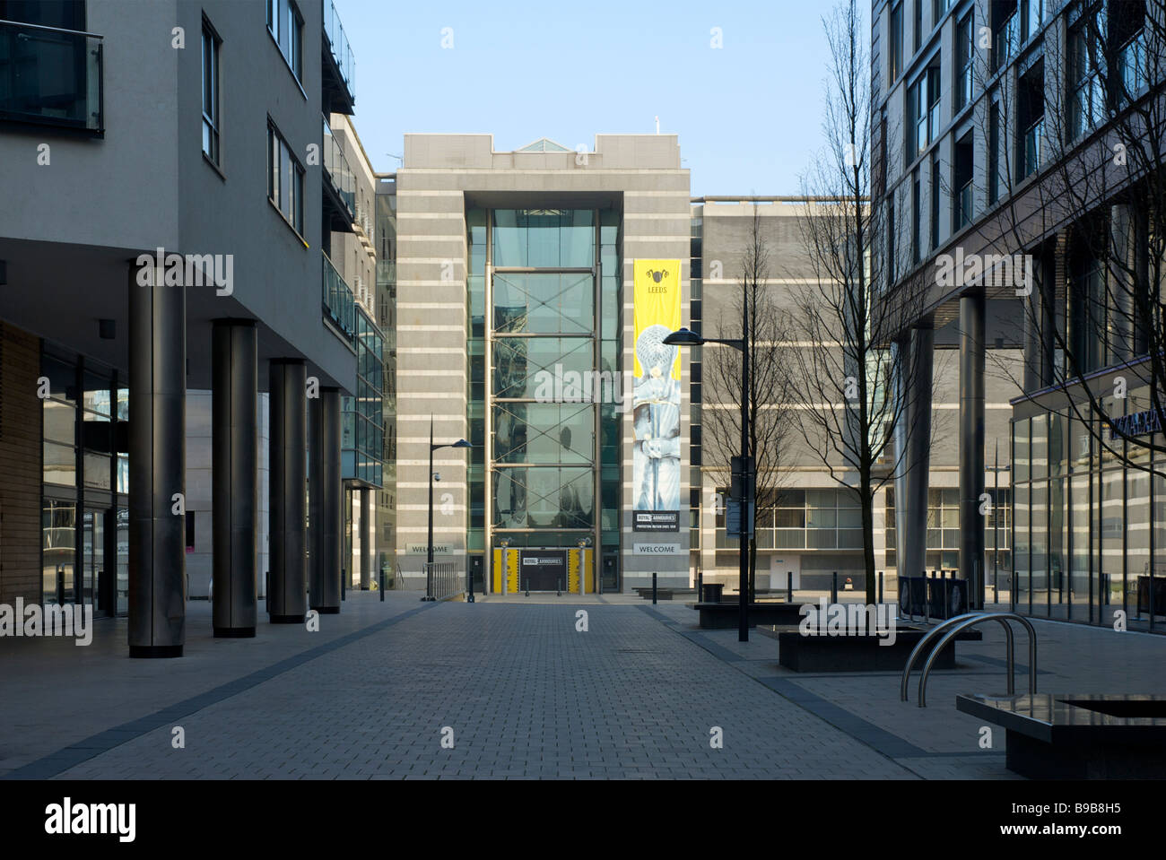 Royal Armouries und Boulevard, Clarence Dock, Leeds, West Yorkshire, England UK Stockfoto