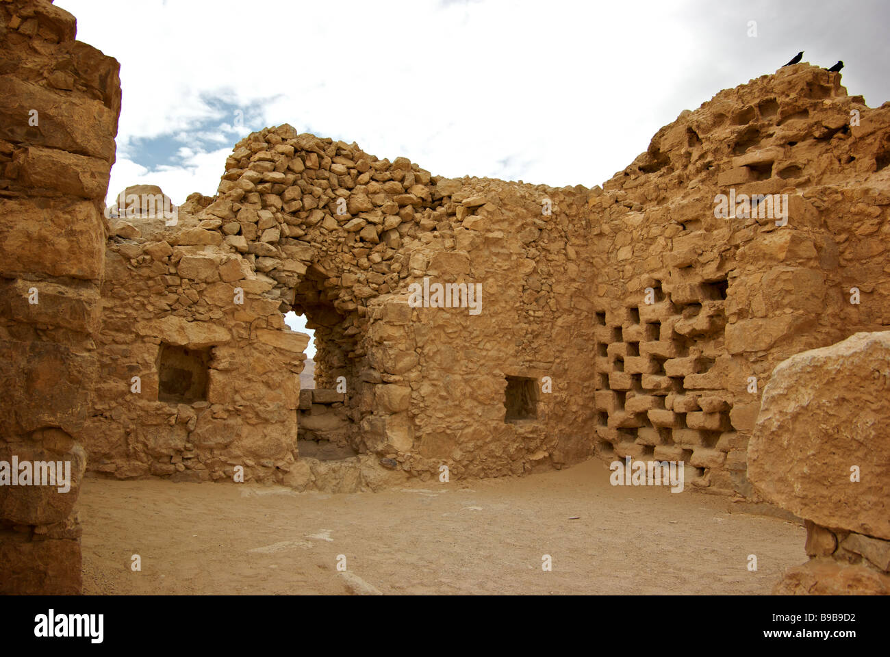 Taubenschlag in König Herods private Festung auf große Mesa in Masada National Park Stockfoto
