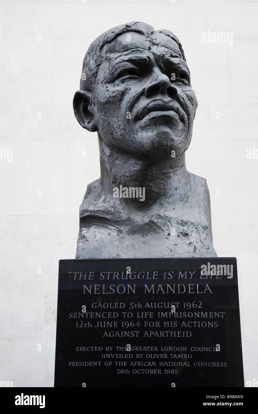 Nelson Mandela-Denkmal, South Bank, London, UK Stockfoto