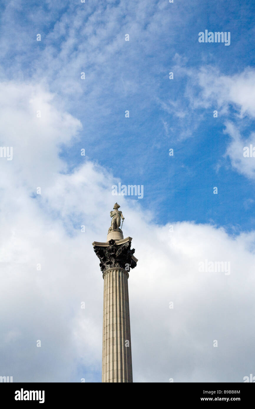 Trafalgar Square Nelson Säule London England Großbritannien Vereinigtes Königreich UK GB britischen Inseln Europa EU Stockfoto