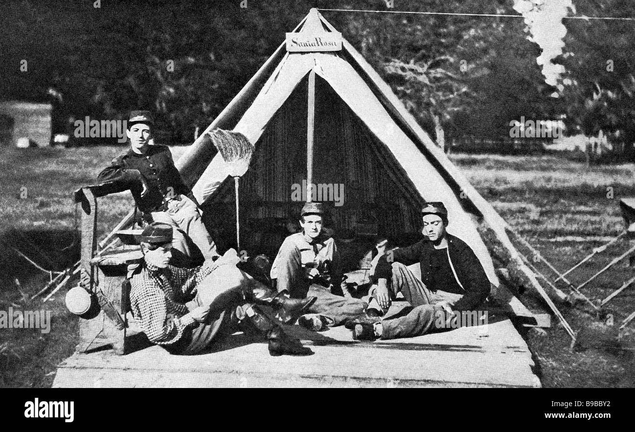 Konföderierte Soldaten Stockfoto