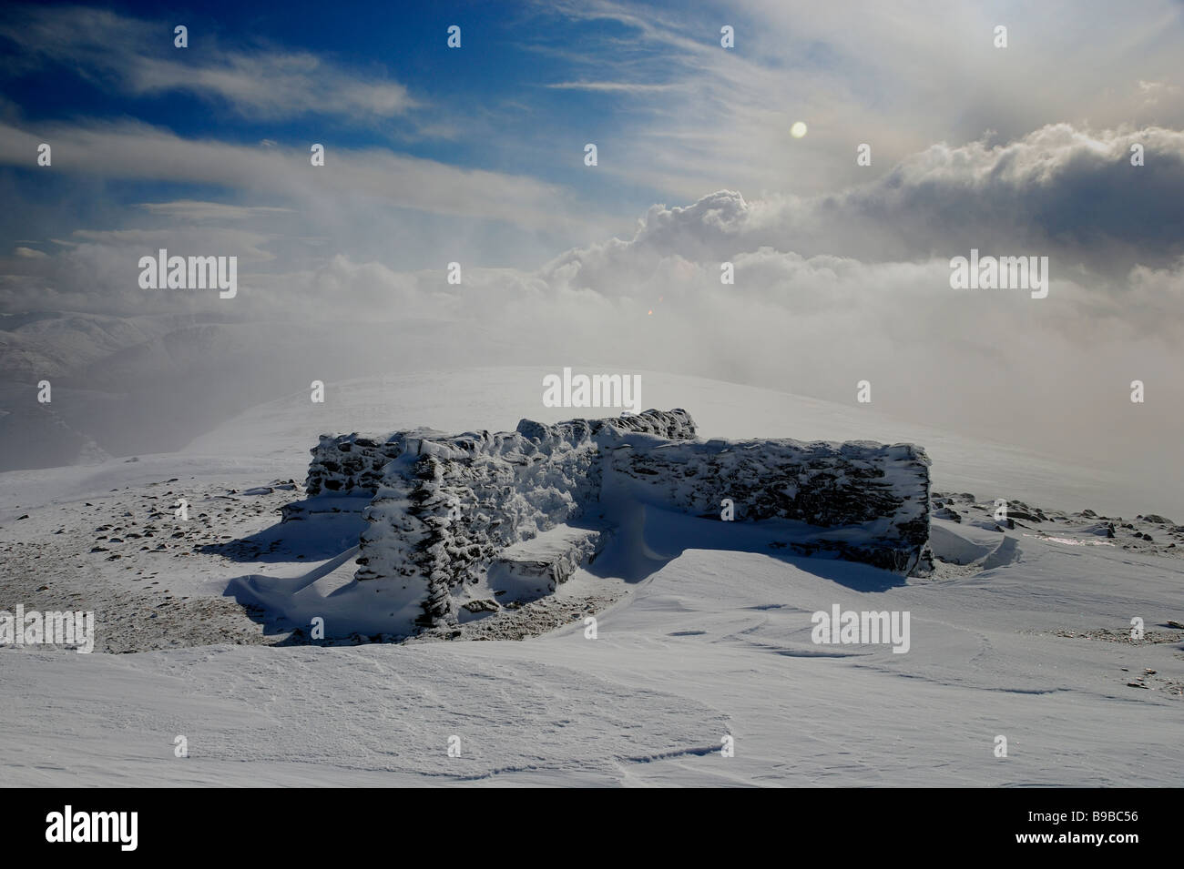 Verwüstung, Lakelandpoeten Gipfel Shelter Stockfoto