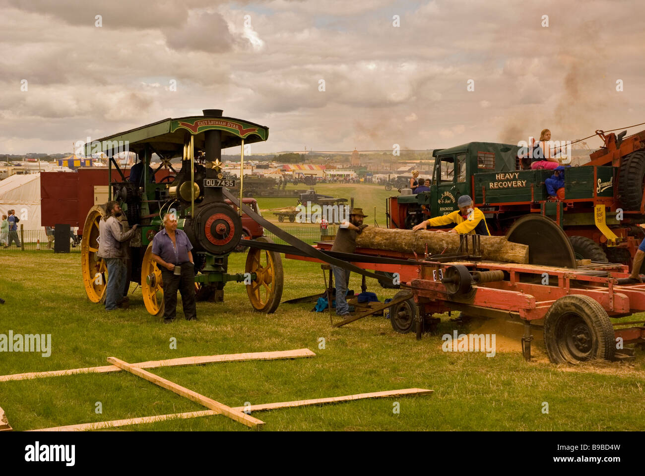 Dampf-Sägen Blandford Forum Dorset Steam Engine Rallye Stockfoto