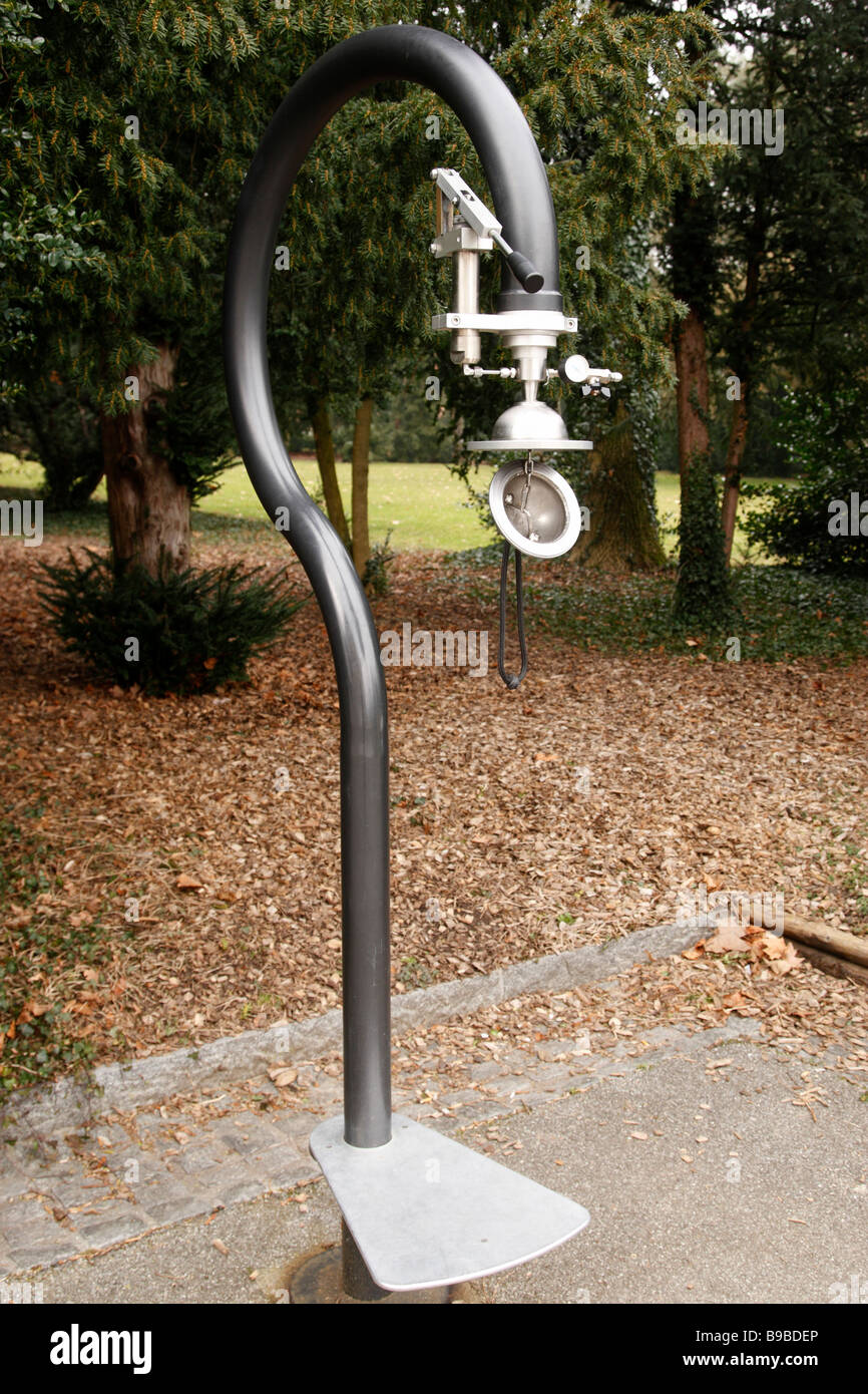 die Płocker Hemisphären, atmosphärischen Druck durch Otto von Quericke Geschichte der Wissenschaft Museum Genf Schweiz zu testen Stockfoto