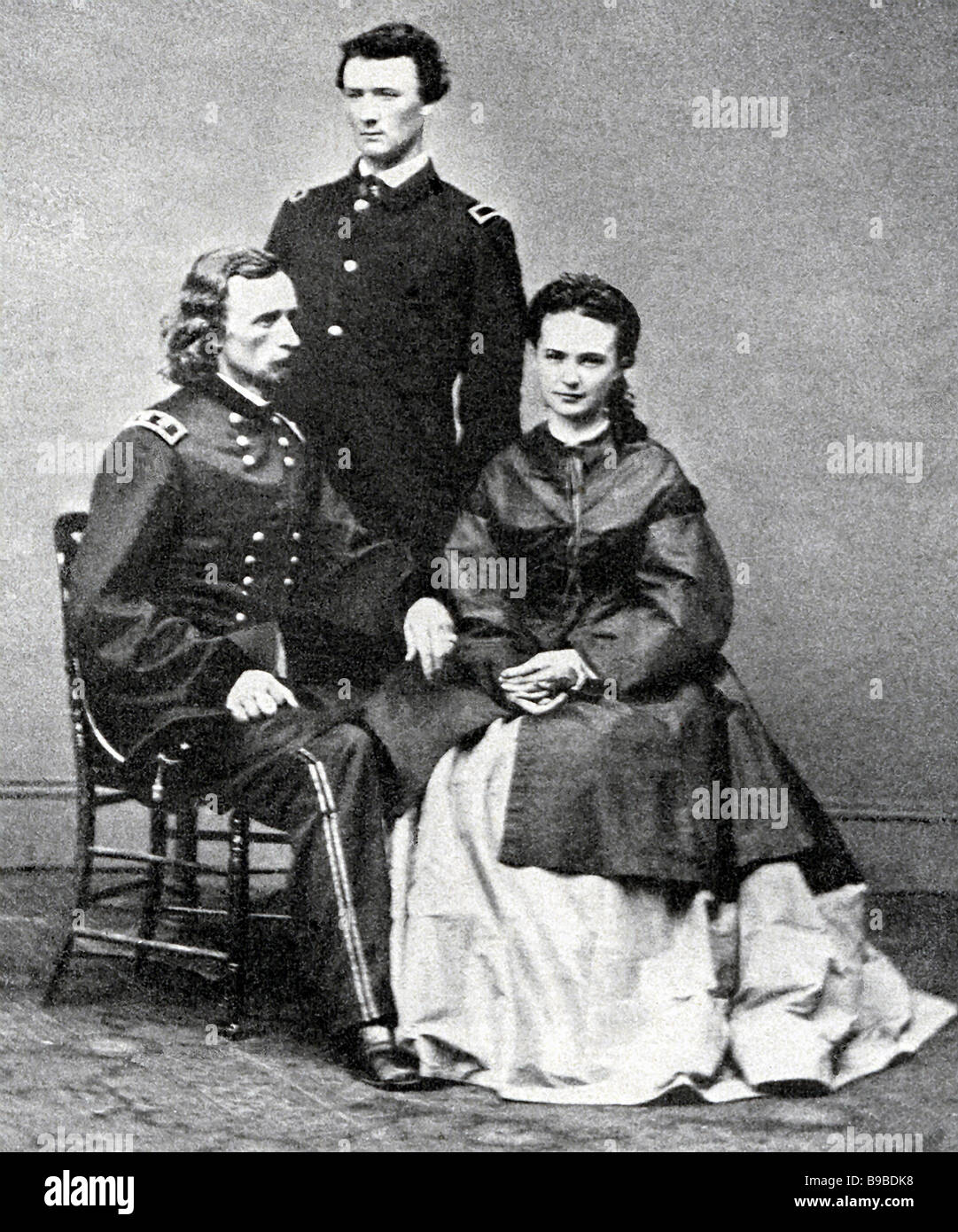 Custer und seiner Ehefrau und seinem Bruder Stockfotografie Alamy