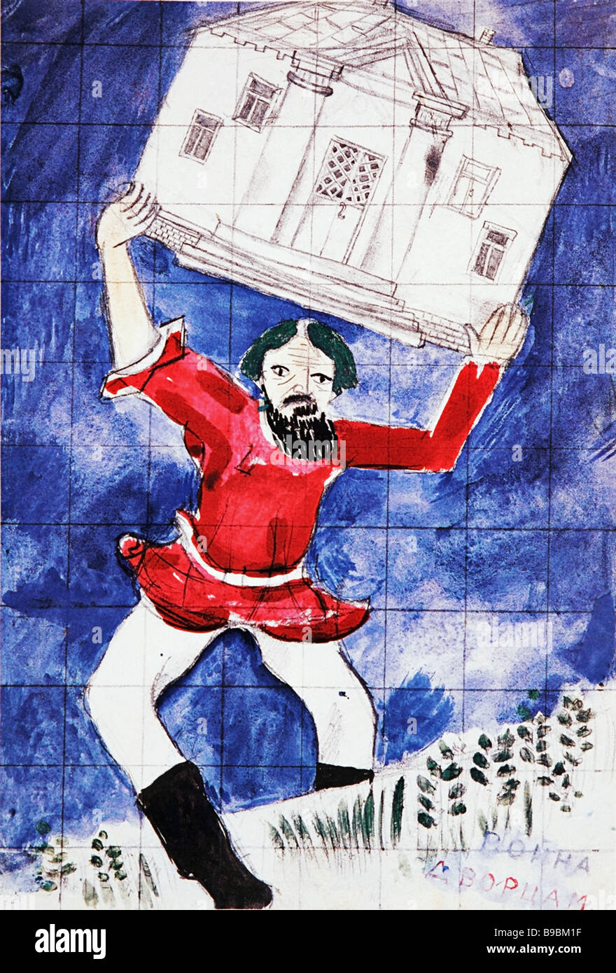 Mark Chagall Friede den Hütten Krieg auf die Paläste 1918 1919 Papier