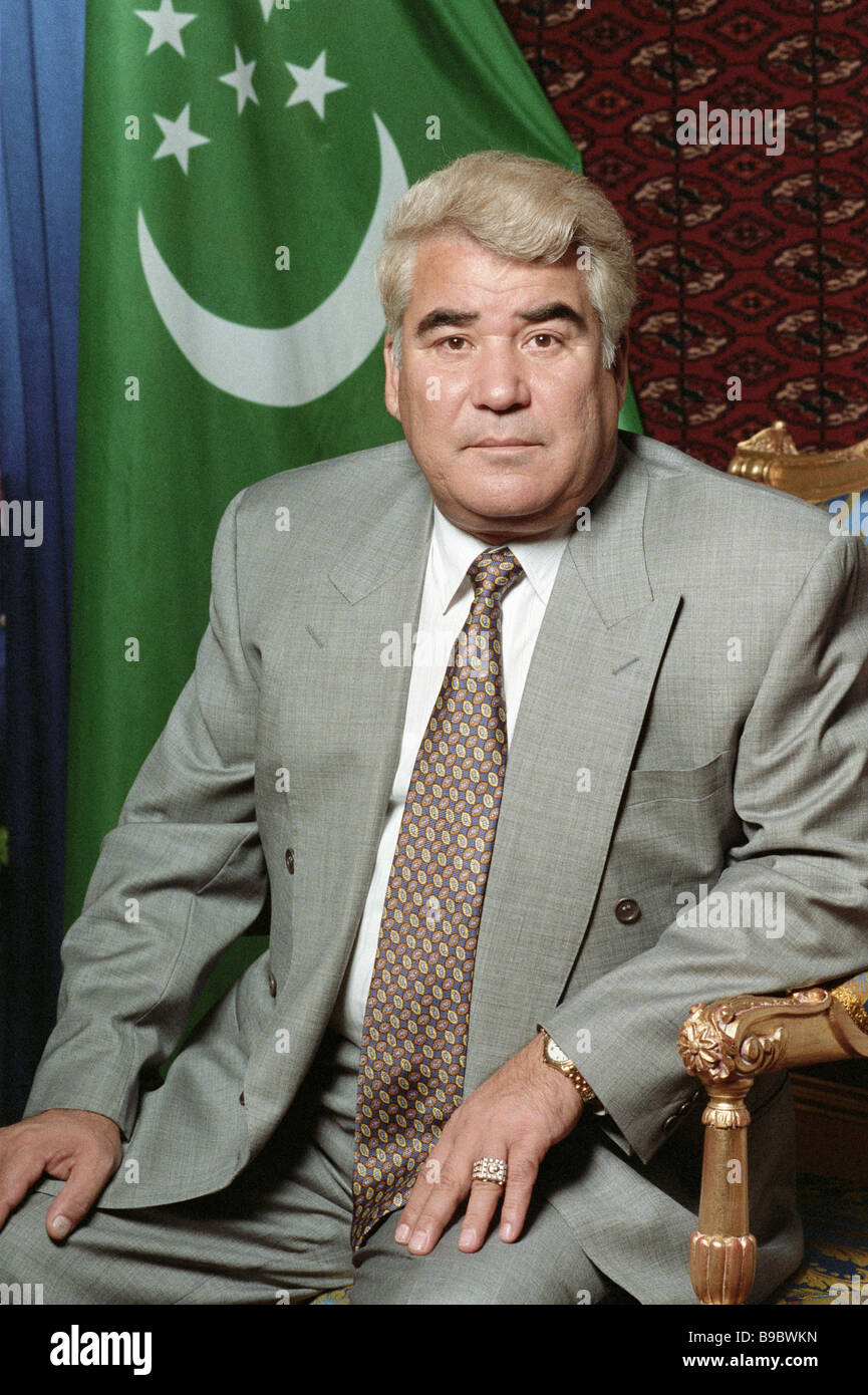 Turkmenistan President Saparmurat Niyazov Stockfotos und bilder Kaufen