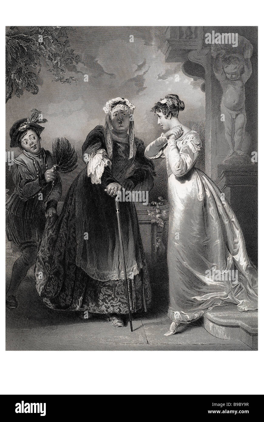 Julia und die Krankenschwester Romeo und Julia Romeo und Julia ist eine Tragödie, die früh in der Karriere des Dramatikers William Shakespear geschrieben Stockfoto