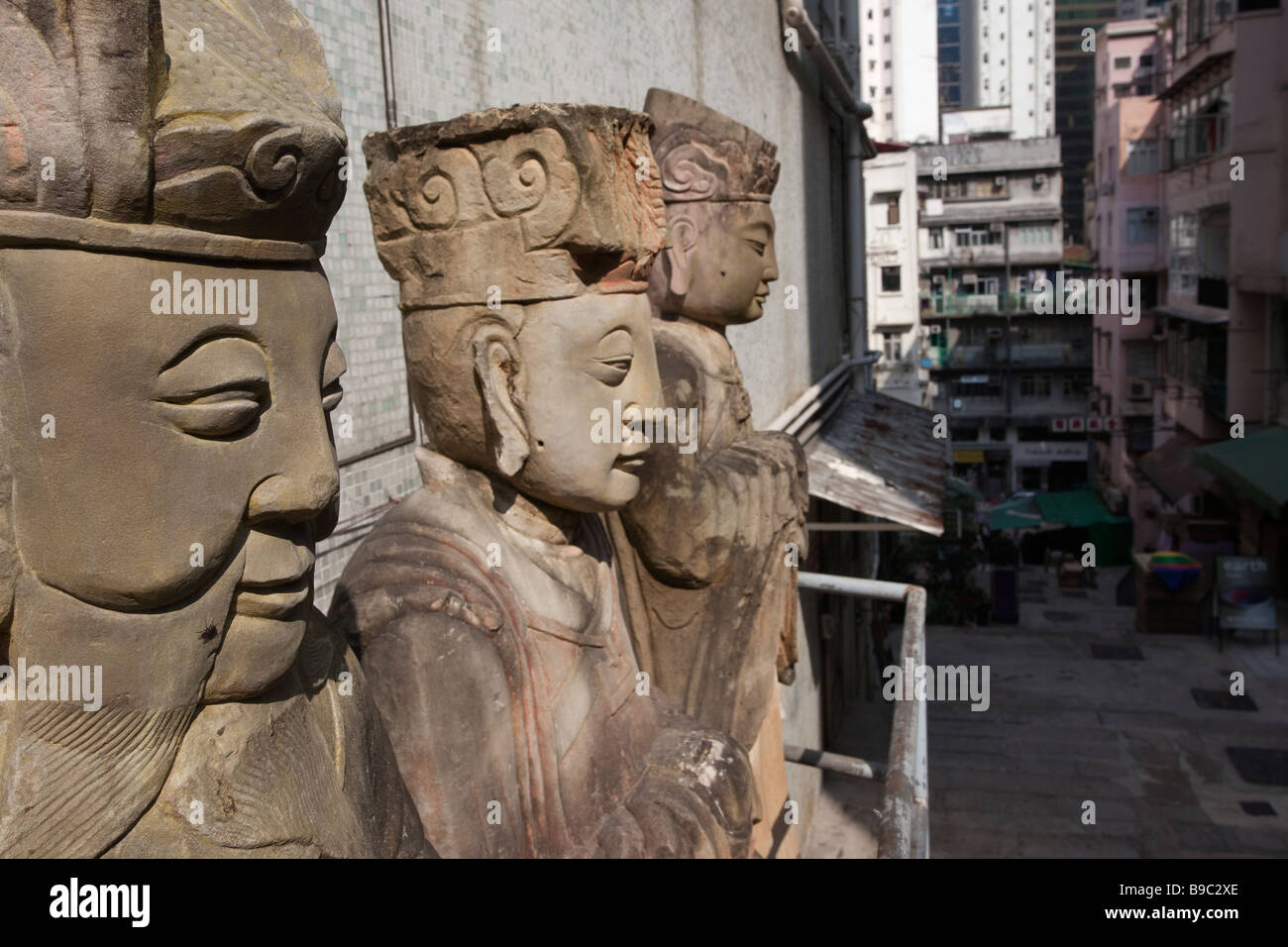 Sheung Wan Straße Szene Detail Hong Kong Stockfoto