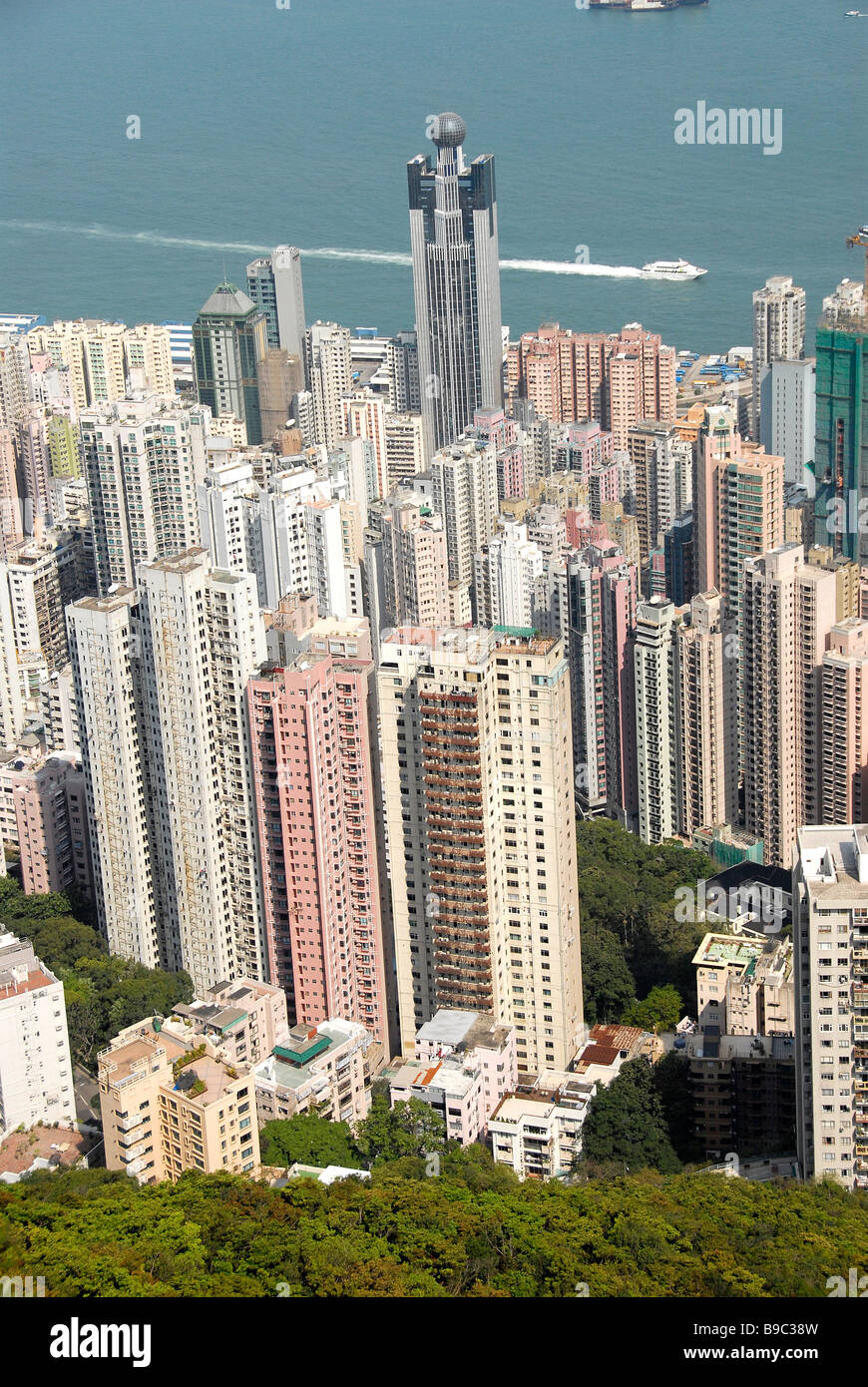 Türme Gebäude Hong Kong Insel China Stockfoto