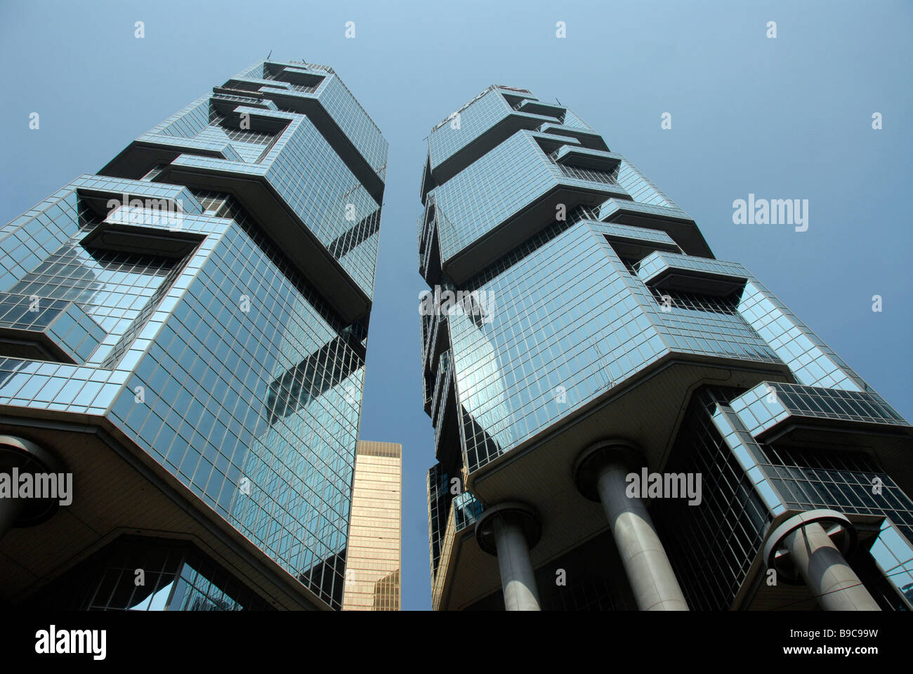 Zwillingstürme, moderne Türme, Gebäude, Lippo Centre, Hong Kong Island, China Stockfoto