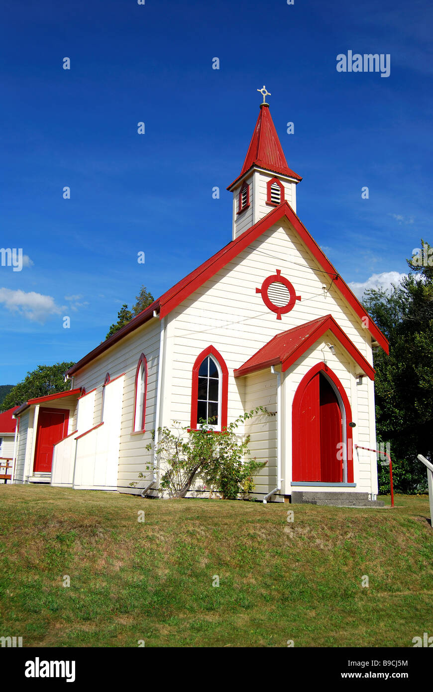 Anglikanische Kirche St.Paul, Fairfax Street, Murchison, Tasman, Südinsel, Neuseeland Stockfoto