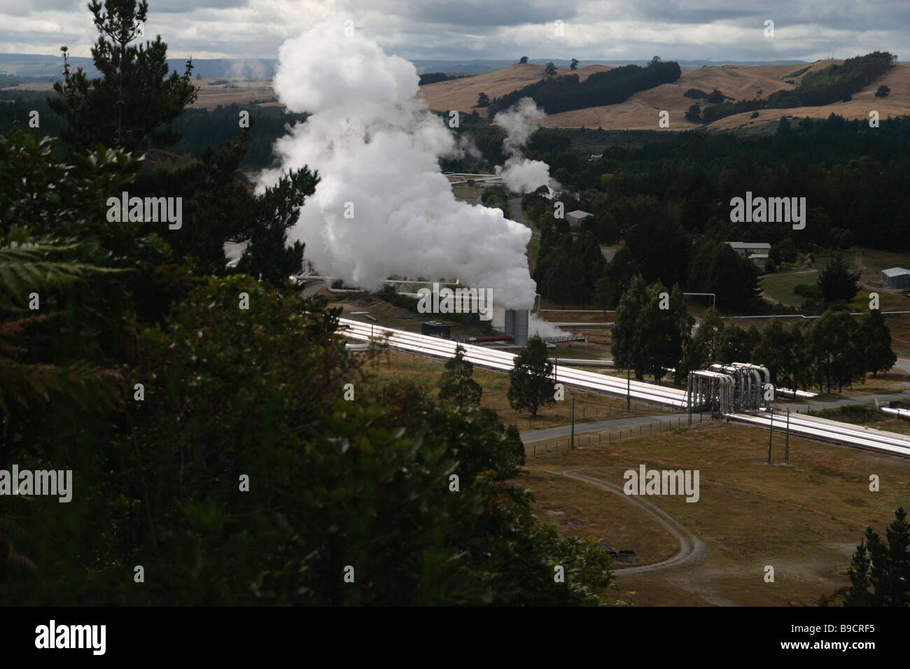 Wairakei Geothermal Power Station, Taupo, Neuseeland Stockfoto