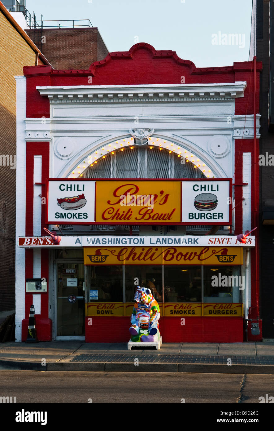 Ben es Chili Bowl A Washington DC Wahrzeichen seit den 1960er Jahren. Stockfoto