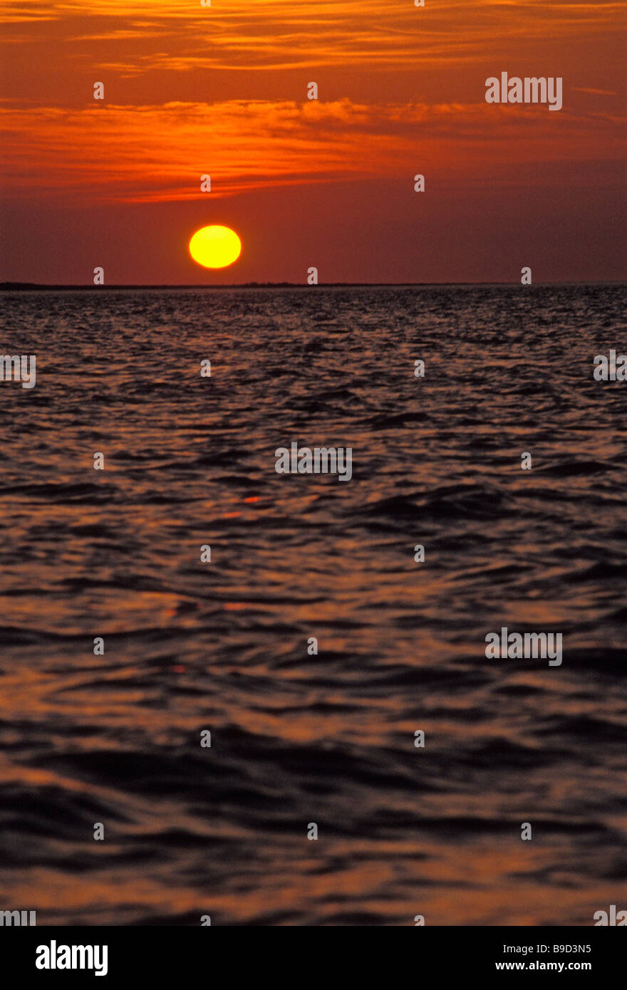Sonnenuntergang, Insel Isabela, Albemarle Insel, Galapagos-Inseln, Ecuador, Südamerika Stockfoto