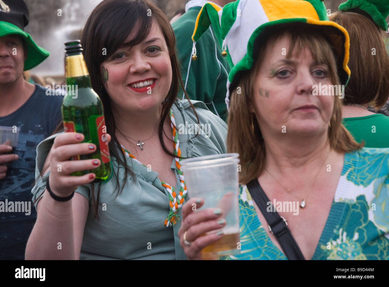 St Patricks Day Feierlichkeiten in Trafalgar Square Stockfoto