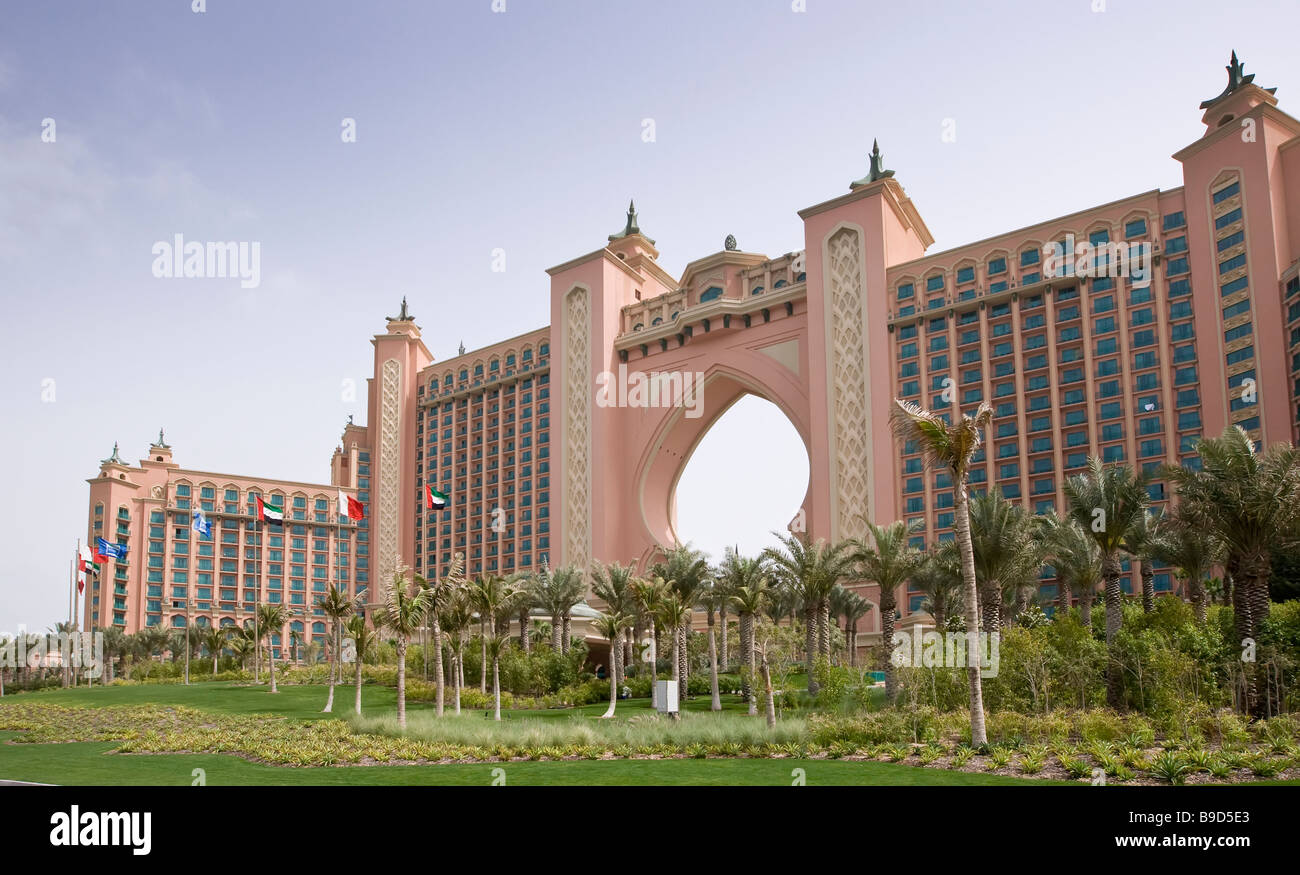 Atlantis Hotel, Palm Jumeirah, Dubai Vereinigte Arabische Emirate Stockfoto