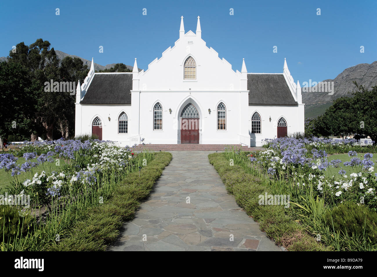 Kirche-Franschhoek Stockfoto