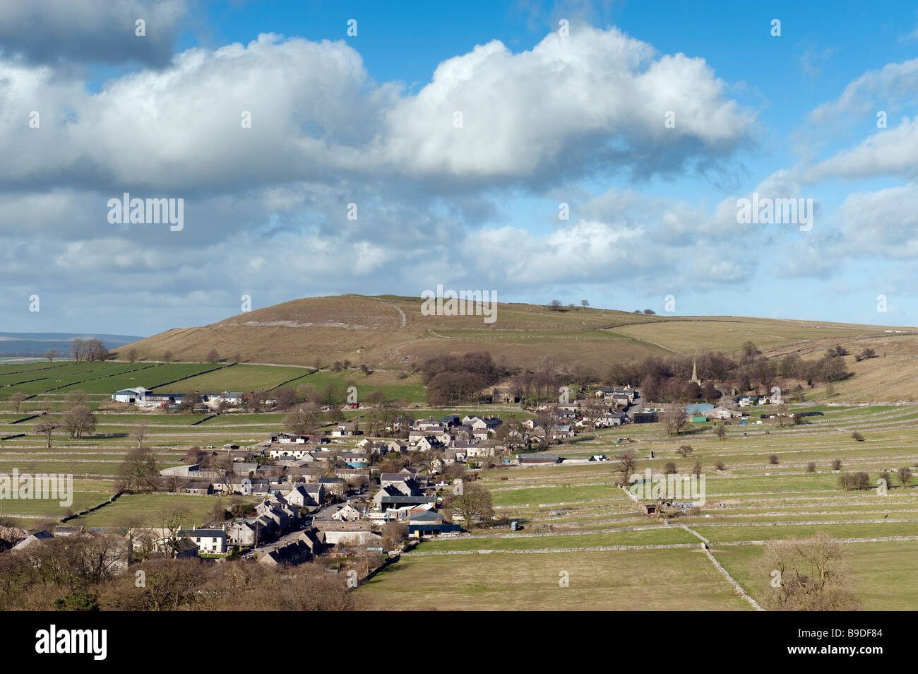 Chelmorton Dorf im "Peak District", Derbyshire, England, "Great Britain" Stockfoto