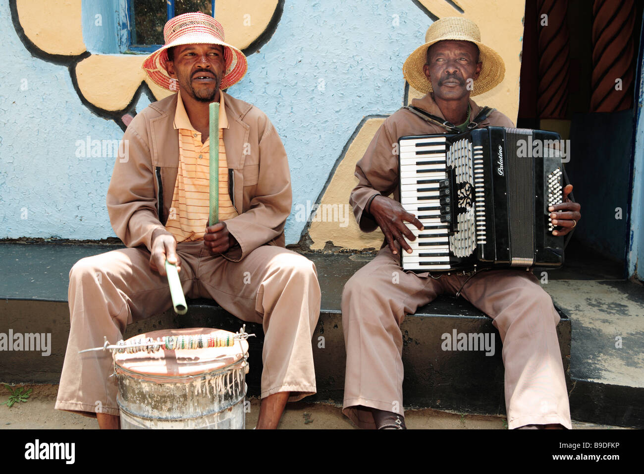 Basotho-Männer Stockfoto