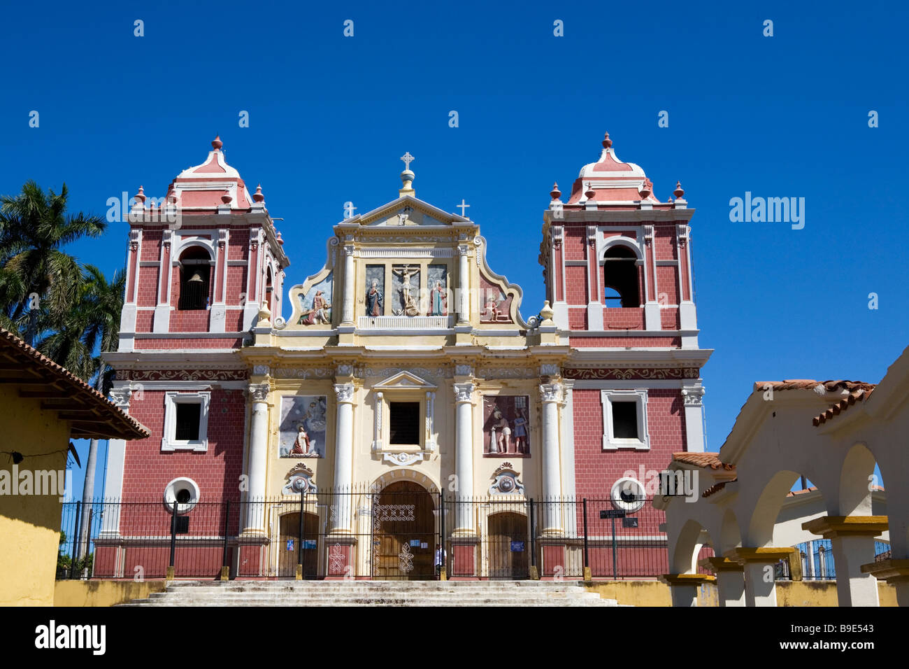 Calvario Kirche in León, Nicaragua. Stockfoto