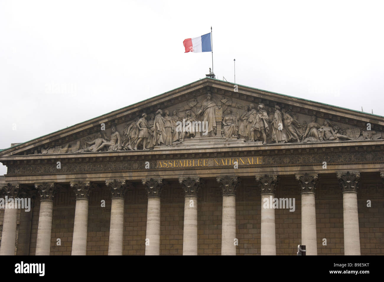 Das Palais Bourbon Heimat der französischen nationalen Versammlung Nationalversammlung Nationale in Paris Frankreich Stockfoto