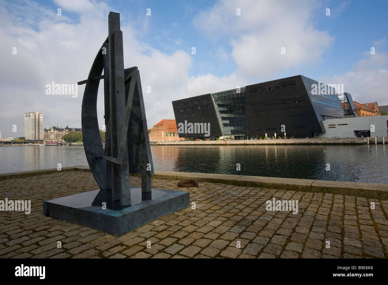 Den Sorte Diamant Black Diamond Gebäude Bibliothek Kopenhagen Dänemark Stockfoto