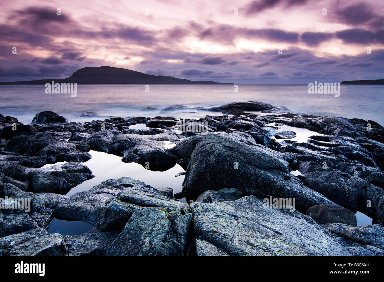 Am frühen Morgen in Tórshavn, lang-Inseln. Stockfoto