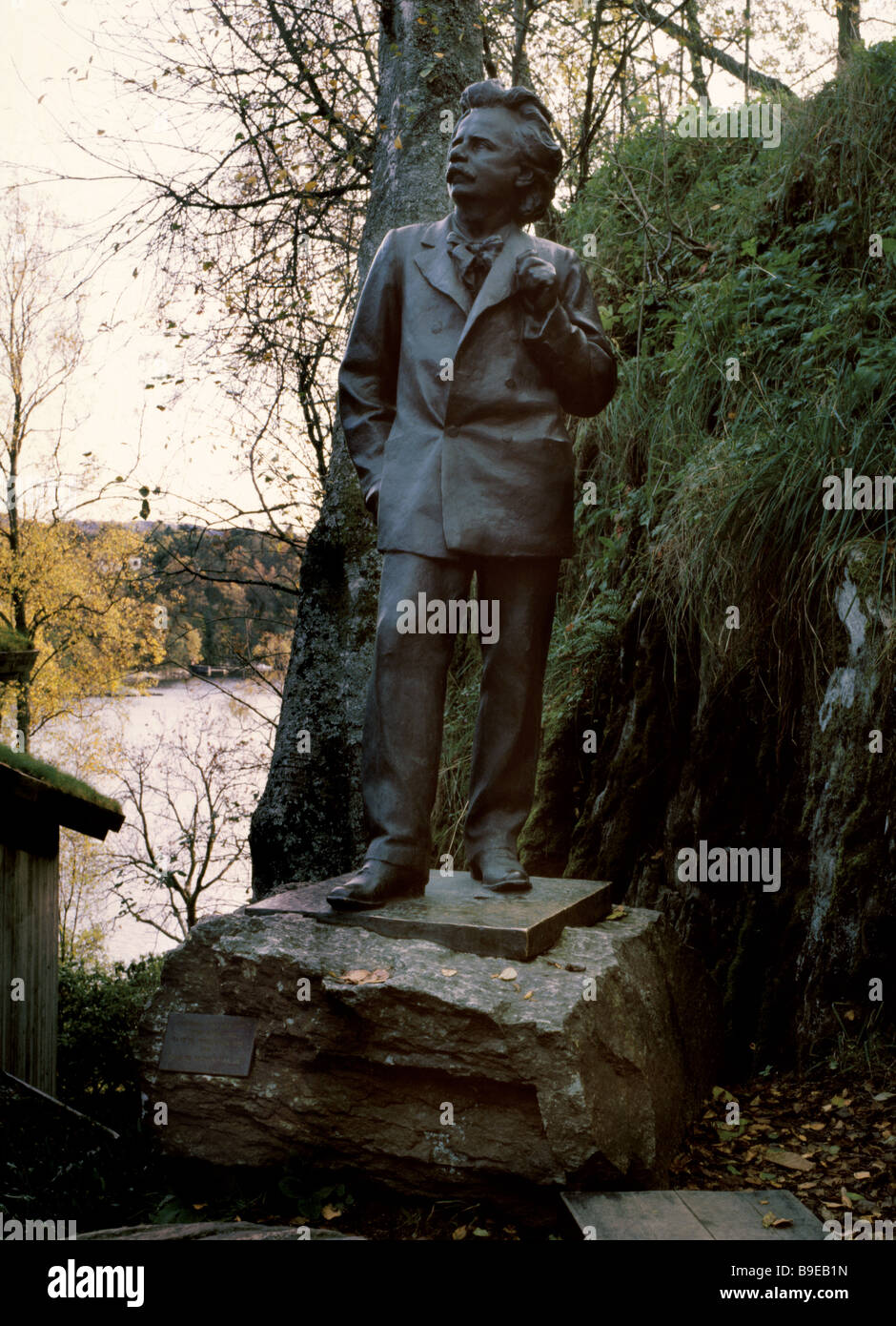 Edvard Hagerup Grieg (1843-1907) - Statue des norwegischen Komponisten. Stockfoto