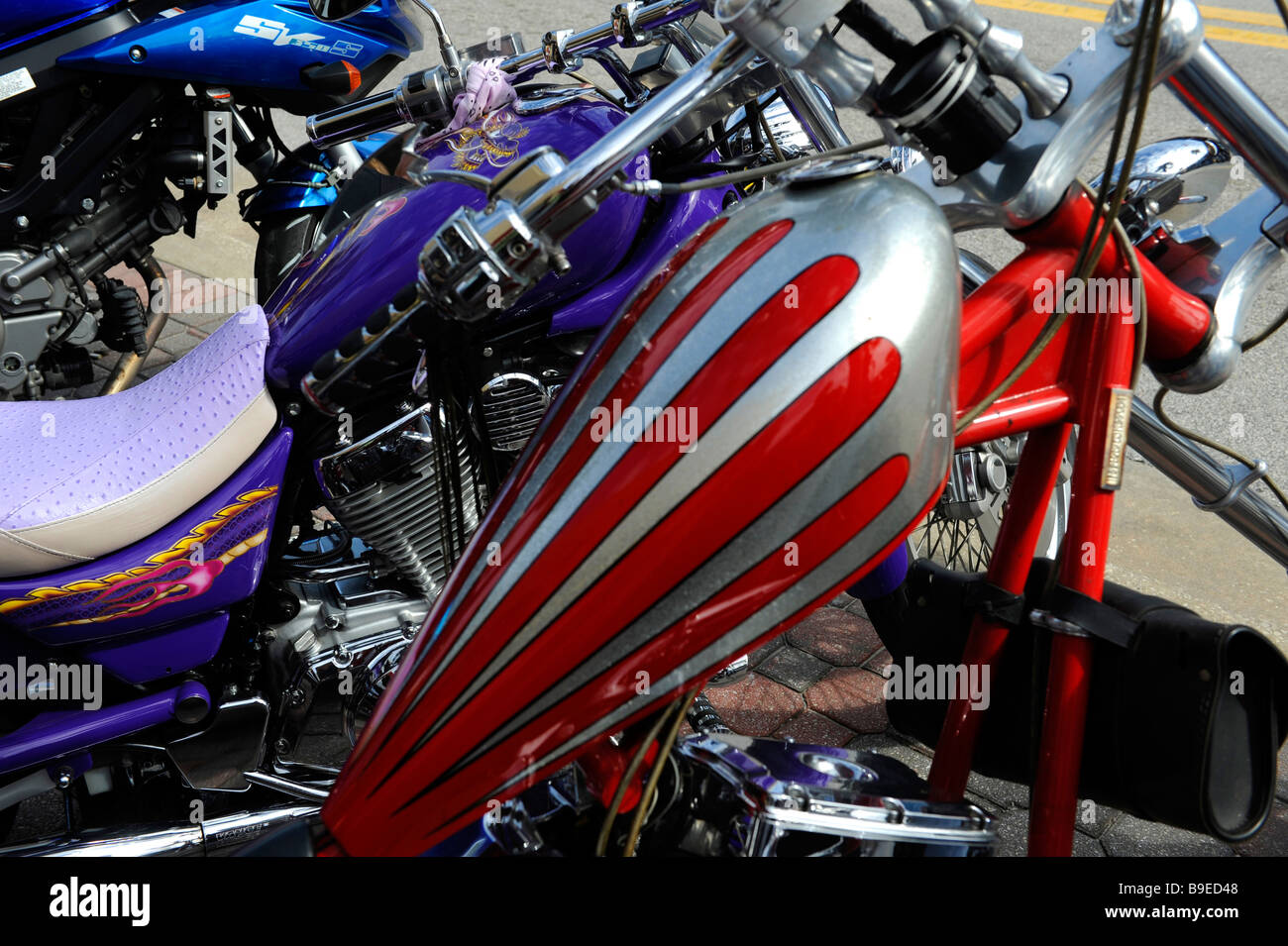 Daytona Beach Florida Biker Woche Motorrad Wallfahrt Jahresveranstaltung Stockfoto