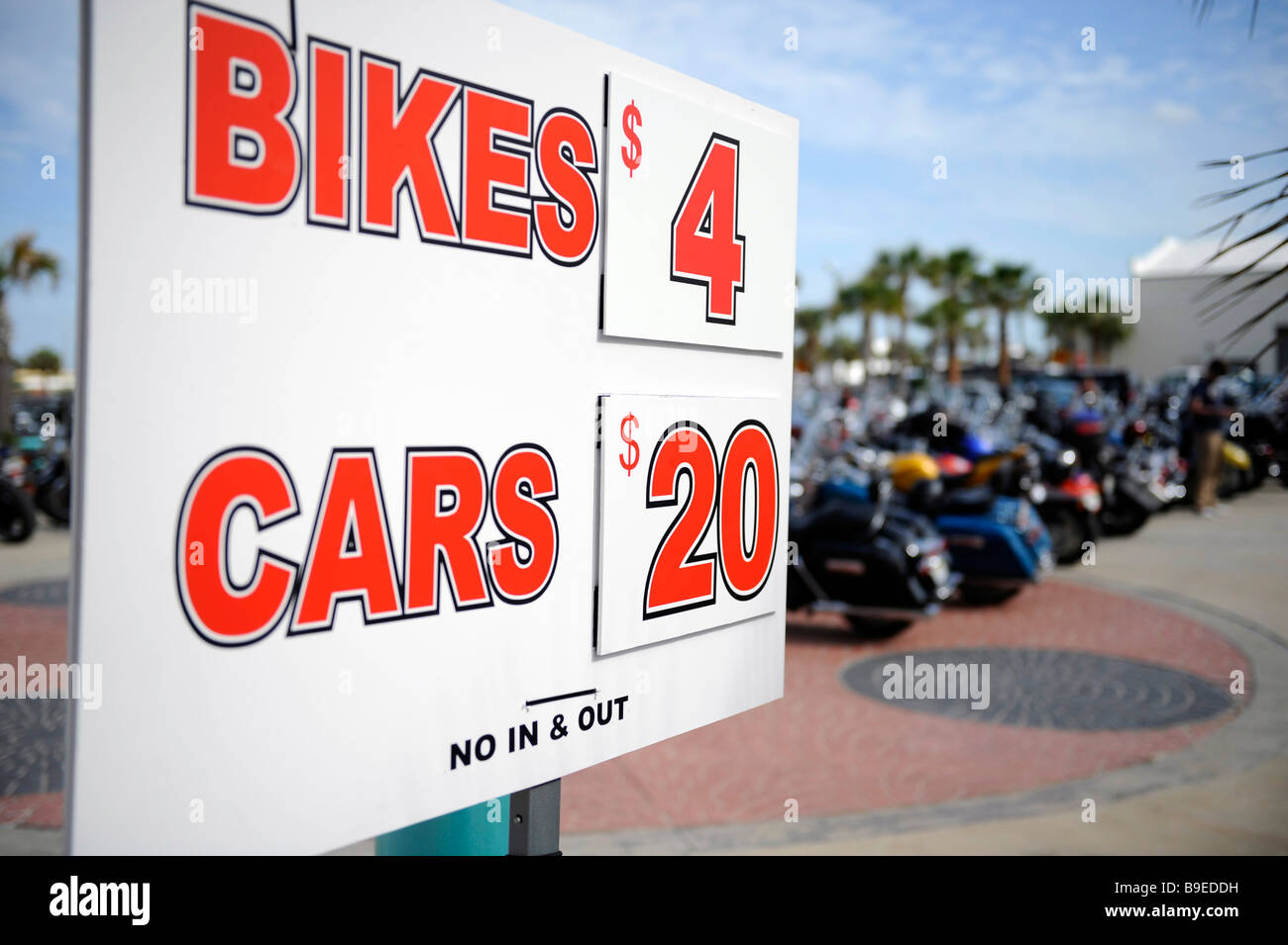Daytona Beach Florida Biker Woche Motorrad Wallfahrt Jahresveranstaltung Stockfoto
