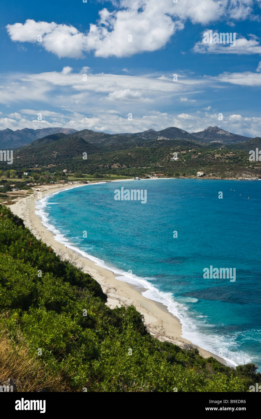 Der Strand von Lozari an der Haute Balagne Küste Korsika Frankreich Stockfoto