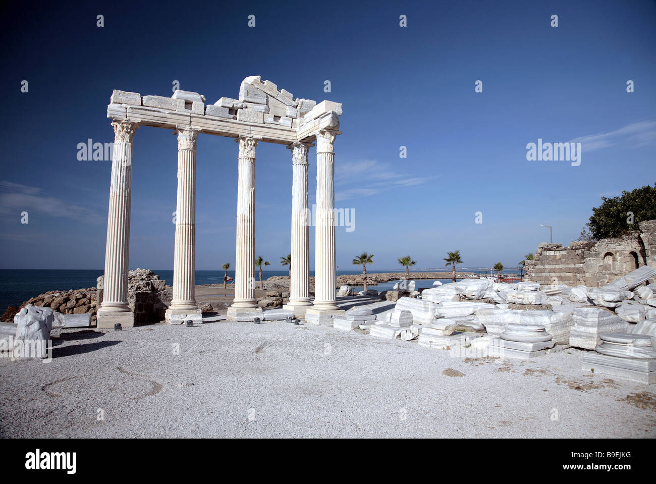 DER APOLLO Tempel PAMPHYLIA Türkei SIDE Türkei 16. November 2007 Stockfoto